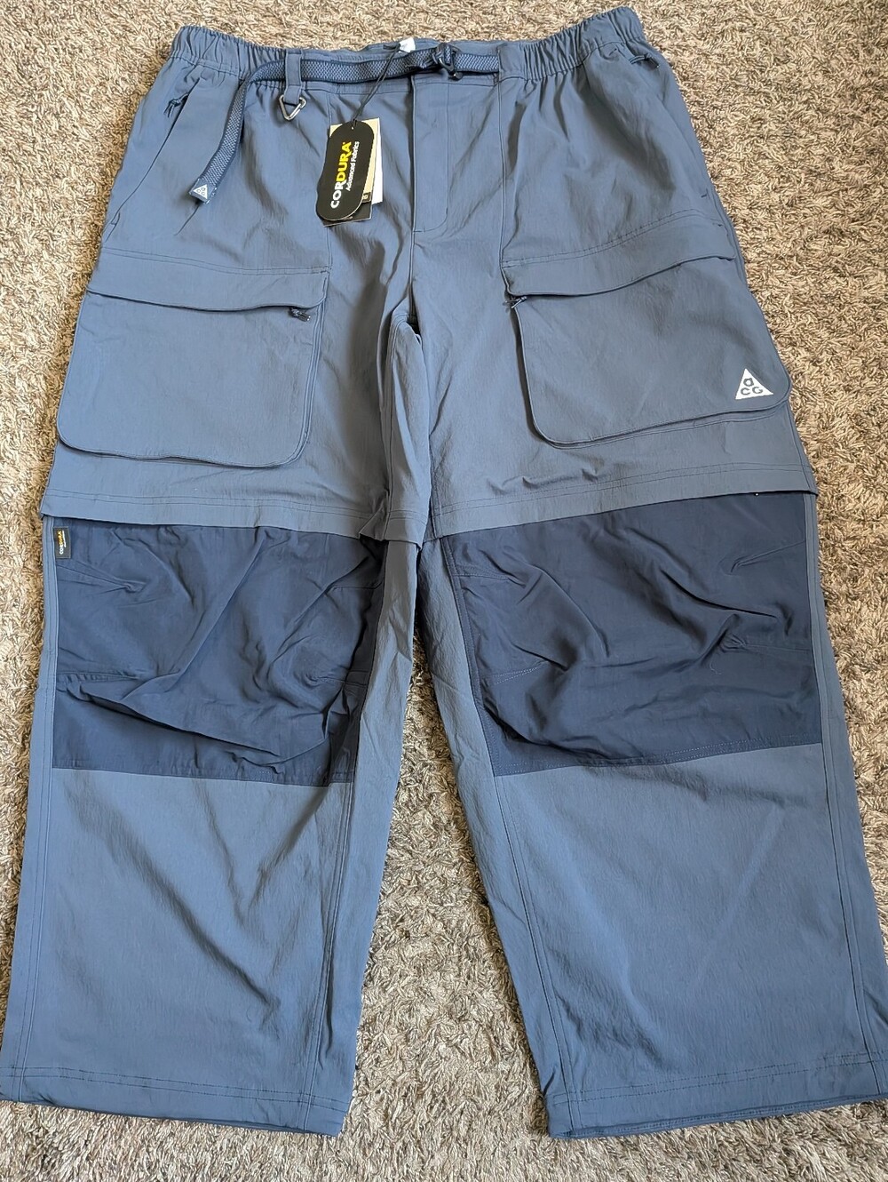 NWT Nike ACG Smith Summit Loose Fit Cargo 2 In 1 Thunder Blue Pants Men's XXL